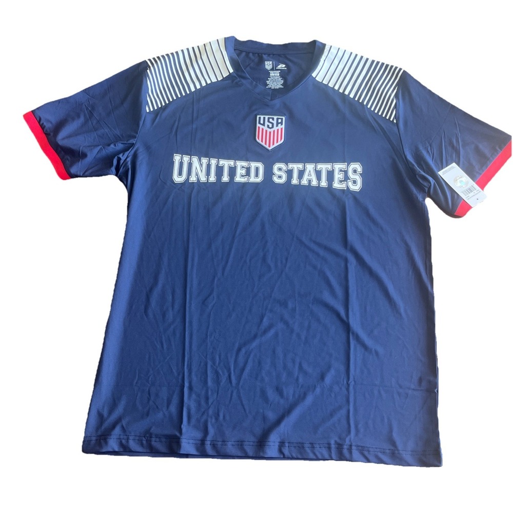 Icon Sports Christian Pulisic #10 USA Soccer Jersey Navy Official License Sz XL
